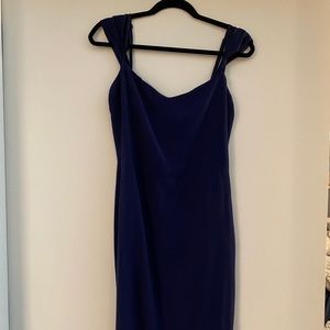 REFORMATION Navy capped sleeve cocktail dress